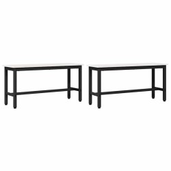 Banc de salle à manger 2 pcs Blanc 100 x 32,5 x 49 cm 549323549323