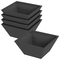 Cache-pot de jardin 5 pcs Noir 35 x 35 x 15 cm 549324549324