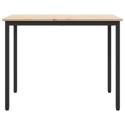 table Naturel 100 x 50 x 77 cm Bois d'ingénierie et acier 549326549326