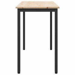 table Naturel 100 x 50 x 77 cm Bois d'ingénierie et acier 549326549326