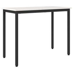 table Blanc 100 x 50 x 77 cm Bois d'ingénierie et acier 549327549327