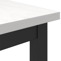 table Blanc 100 x 50 x 77 cm Bois d'ingénierie et acier 549327549327