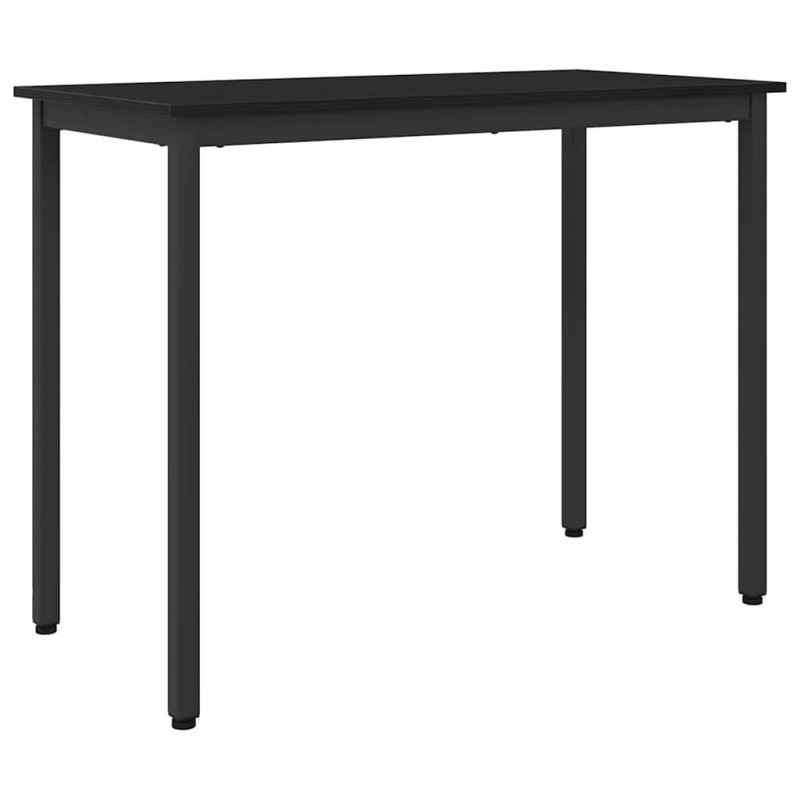 table Chêne noir 100 x 50 x 76,5 cm Bois d'ingénierie et acier 549336549336