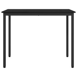 table Chêne noir 100 x 50 x 76,5 cm Bois d'ingénierie et acier 549336549336