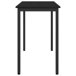 table Chêne noir 100 x 50 x 76,5 cm Bois d'ingénierie et acier 549336549336