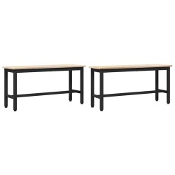 Bancs de Salle à Manger 2 pcs Naturel 100 x 32,5 x 49 cm 549364549364