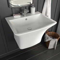 Lavabo Blanc 53 x 44 x 37 cm Céramique Émaillée 549378549378