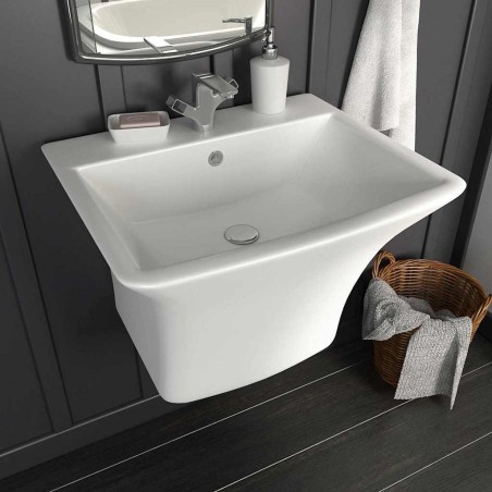 Lavabo Blanc 53 x 44 x 37 cm Céramique Émaillée 549378549378
