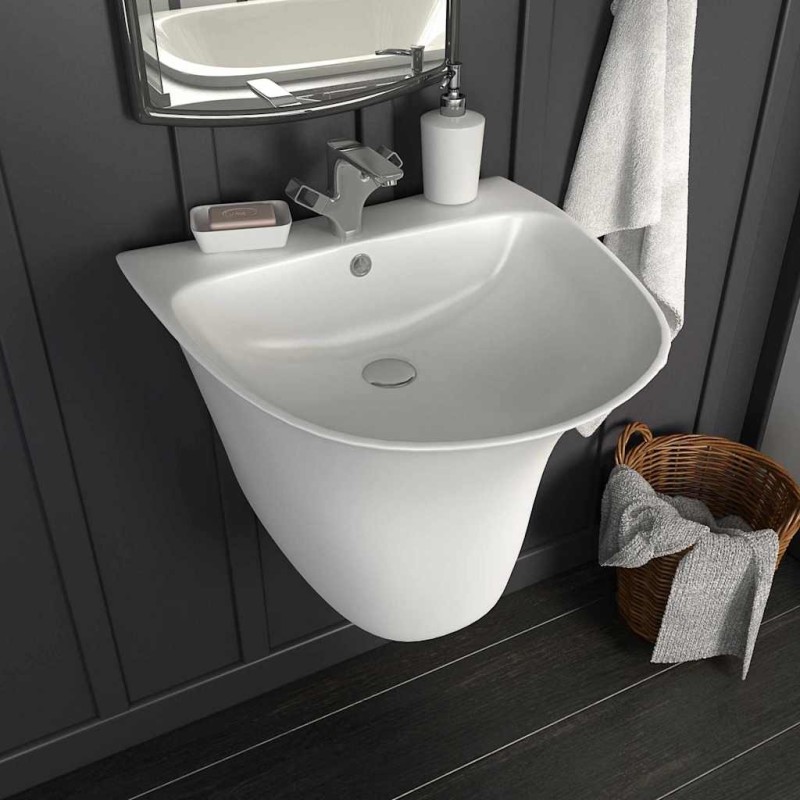 Lavabo Blanc 47 x 45 x 37 cm Céramique Émaillée 549389549389