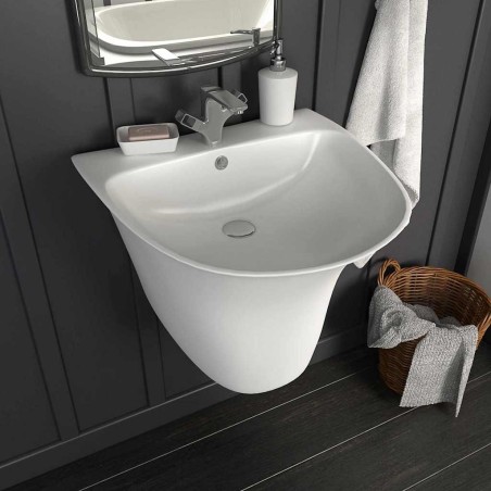 Lavabo Blanc 47 x 45 x 37 cm Céramique Émaillée 549389549389
