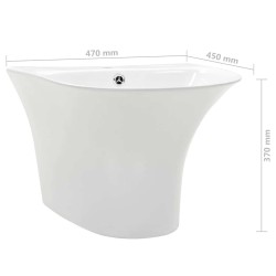 Lavabo Blanc 47 x 45 x 37 cm Céramique Émaillée 549389549389