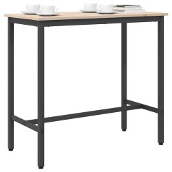 table Naturel 100 x 50 x 91 cm Bois d'ingénierie et acier 549393549393