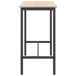 table Naturel 100 x 50 x 91 cm Bois d'ingénierie et acier 549393549393