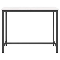 table Blanc 100 x 50 x 77 cm Bois d'ingénierie et acier 549394549394