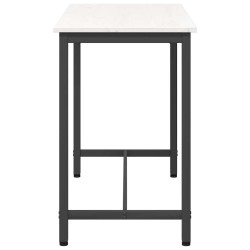 table Blanc 100 x 50 x 77 cm Bois d'ingénierie et acier 549394549394