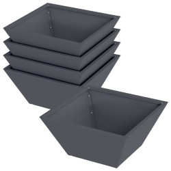 Cache-pot de jardin 5 pcs Anthracite 35 x 35 x 15 cm 549396549396