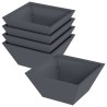 Cache-pot de jardin 5 pcs Anthracite 35 x 35 x 15 cm 549396549396