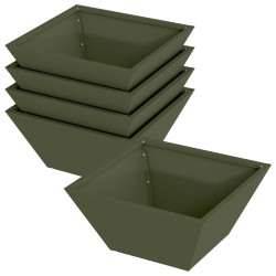 Cache-pot de jardin 5 pcs Vert olive 35 x 35 x 15 cm 549398549398
