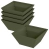 Cache-pot de jardin 5 pcs Vert olive 35 x 35 x 15 cm 549398549398