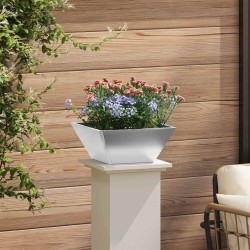 Cache-pot de jardin Argent 35 x 35 x 15 cm Acier galvanisé 549400549400