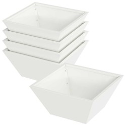 Cache-pot de jardin 5 pcs Blanc 35 x 35 x 15 cm 549403549403