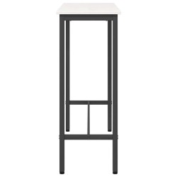 table Blanc 100 x 40 x 101 cm Bois d'ingénierie et acier 549404549404