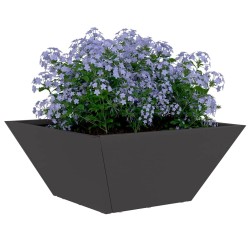 Cache-pot de jardin Noir 35 x 35 x 15 cm Acier laminé à froid 549406549406