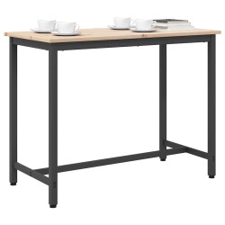 table Naturel 100 x 50 x 77 cm Bois d'ingénierie et acier 549408549408