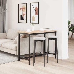 table Naturel 100 x 50 x 77 cm Bois d'ingénierie et acier 549408549408