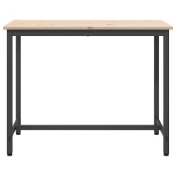 table Naturel 100 x 50 x 77 cm Bois d'ingénierie et acier 549408549408