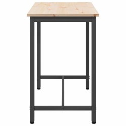 table Naturel 100 x 50 x 77 cm Bois d'ingénierie et acier 549408549408