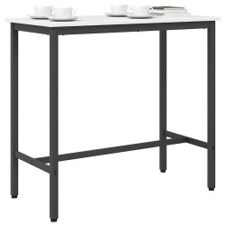 table Blanc 100 x 50 x 91 cm Bois d'ingénierie et acier 549420549420