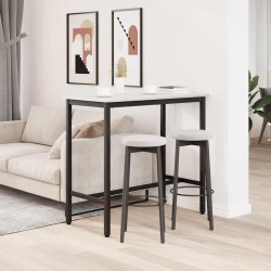 table Blanc 100 x 50 x 91 cm Bois d'ingénierie et acier 549420549420