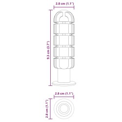 Poignées de table de baby-foot 10 pcs Noir 2,8 x 2,8 x 9,3 cm 549438549438