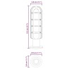 Poignées de table de baby-foot 10 pcs Noir 2,8 x 2,8 x 9,3 cm 549438549438