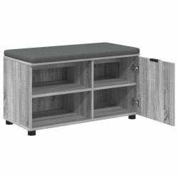 Banc d'entrée avec coussin Gris Sonoma 80 x 38 x 46 cm 549441549441