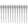 Piquets au sol 12 pcs Argenté 9x9x90 cm Acier galvanisé 549442549442