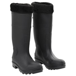 Bottes de pluie avec chaussettes amovibles noir taille 40 PVC 549443549443