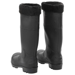 Bottes de pluie avec chaussettes amovibles noir taille 40 PVC 549443549443