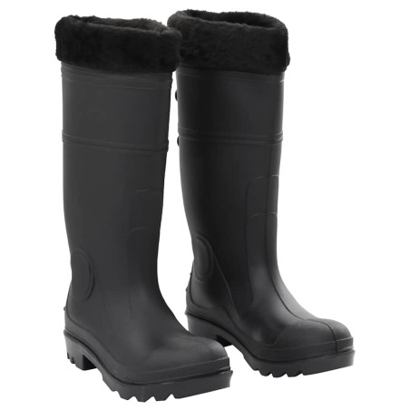 Bottes de pluie avec chaussettes amovibles noir taille 39 PVC 549445549445