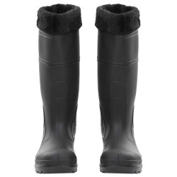 Bottes de pluie avec chaussettes amovibles noir taille 39 PVC 549445549445