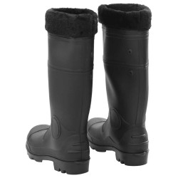 Bottes de pluie avec chaussettes amovibles noir taille 39 PVC 549445549445