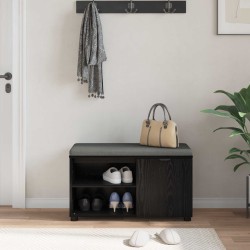 Banc d'entrée avec coussin Chêne Noir 80 x 38 x 46 cm 549452549452