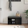 Banc d'entrée avec coussin Chêne Noir 80 x 38 x 46 cm 549452549452