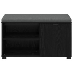 Banc d'entrée avec coussin Chêne Noir 80 x 38 x 46 cm 549452549452