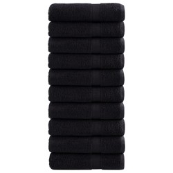 Serviettes de douche de qualité supérieure SOLUND 10 pcs noir 549461549461