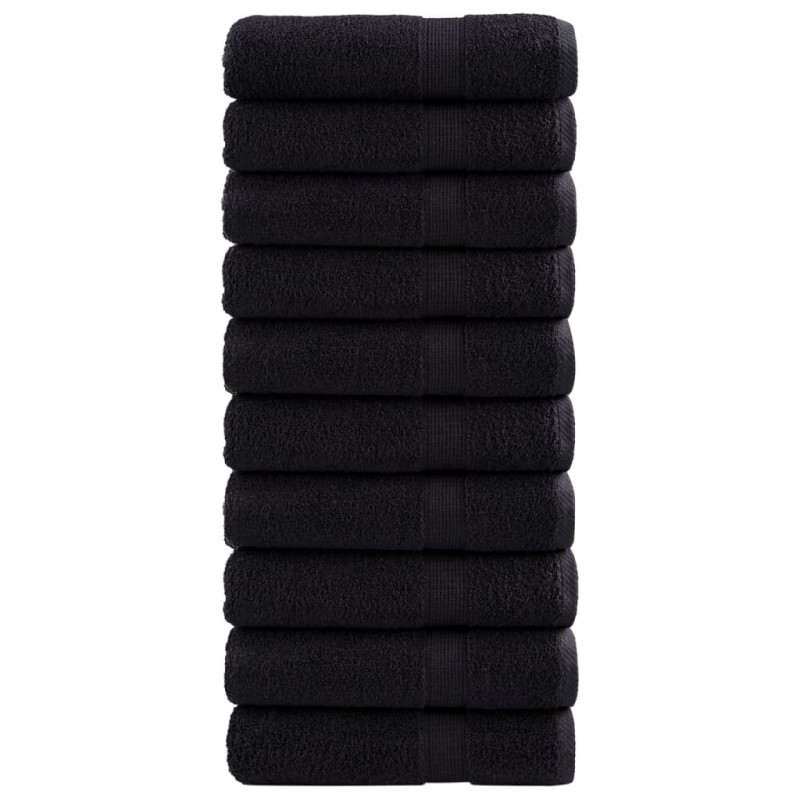 Serviettes de douche de qualité supérieure SOLUND 10 pcs noir 549461549461