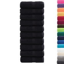 Serviettes de toilette Premium SOLUND 10 pièces Noir 30 x 30 cm 600 g/m² 549465549465
