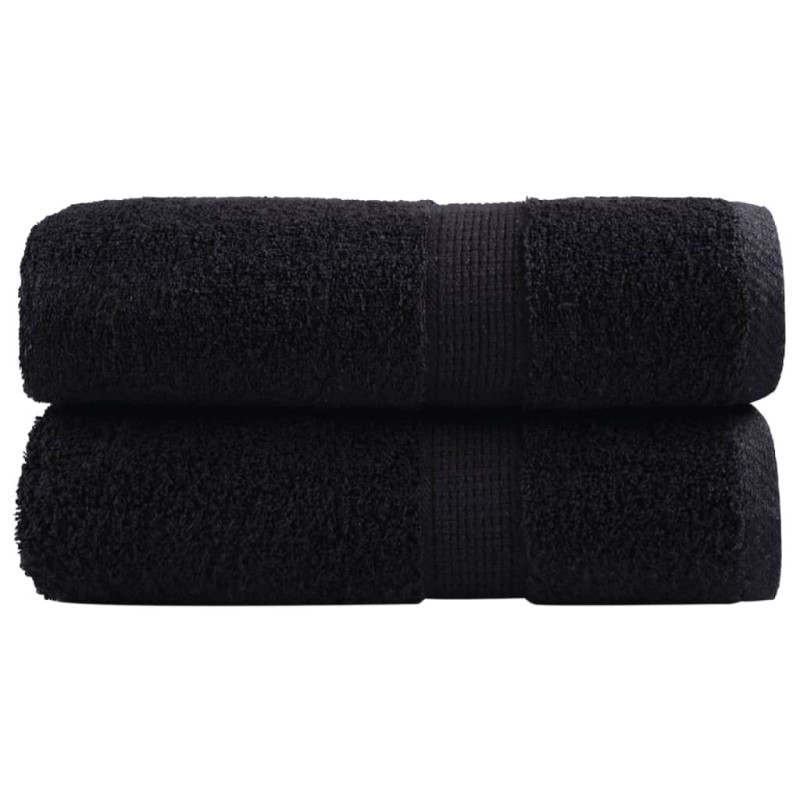 Serviettes de toilette Premium SOLUND 2 pièces Noir 30 x 30 cm 600 g/m² 549472549472