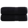 Serviettes de toilette Premium SOLUND 2 pièces Noir 30 x 30 cm 600 g/m² 549472549472